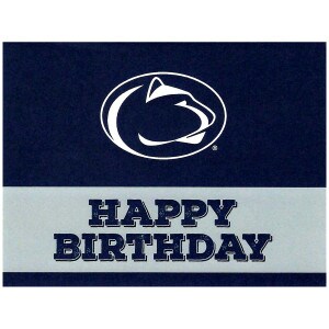 card with Penn State Athletic Logo and Happy Birthday